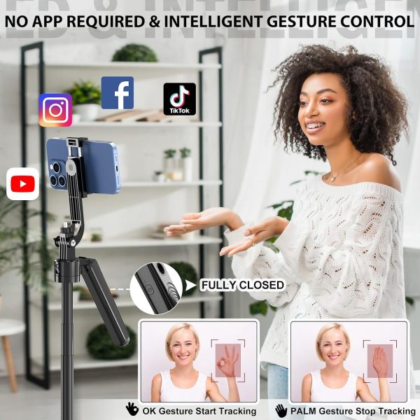 YUANRAN 360° Face Tracking Phone Holder Tripod-5