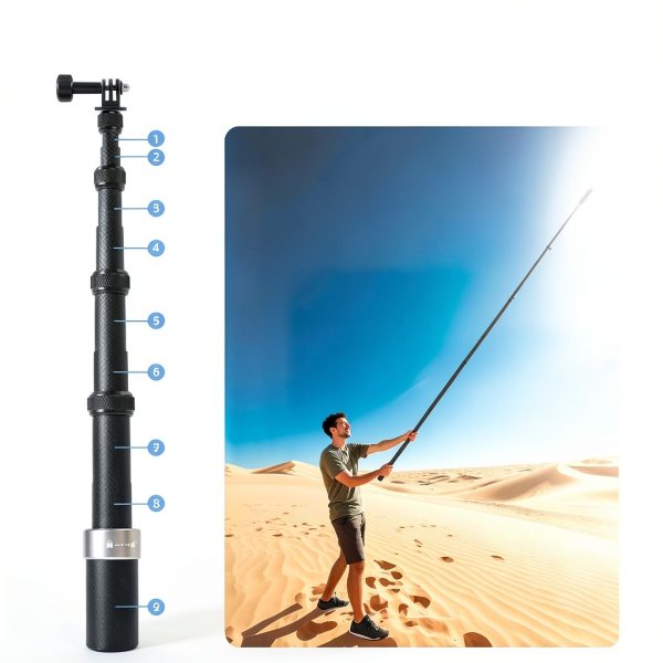 Insta360 Carbon Fiber Selfie Stick by Bairuida 3M-2