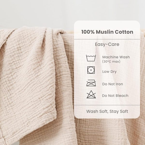 Konssy Soft Bassinet Sheets Cotton Muslin-5