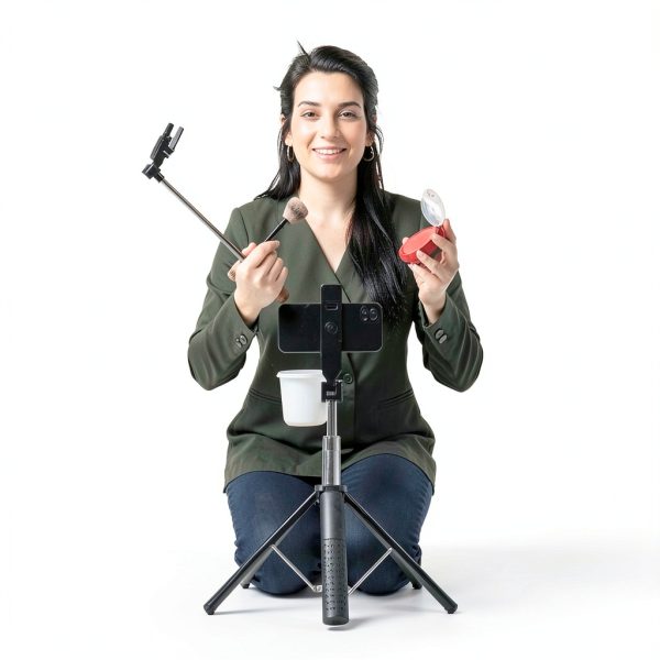 Selfie Stick Sanyaa Quad Light Bluetooth Remote-6