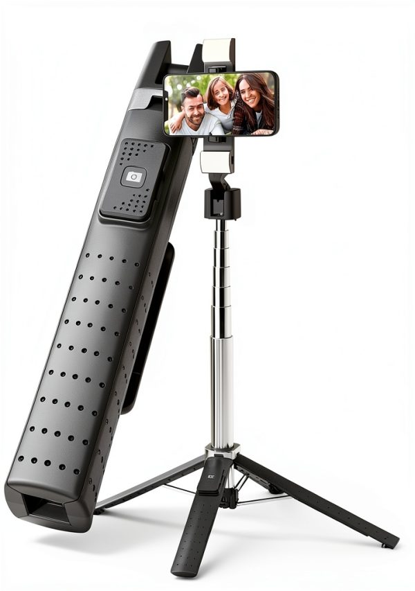 Selfie Stick Sanyaa Quad Light Bluetooth Remote-4