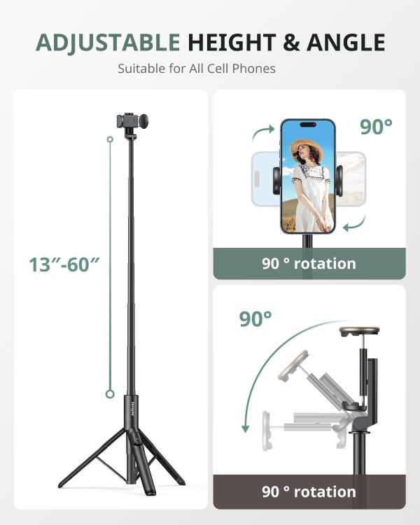 Sensyne 60" Phone Tripod Selfie Stick-4