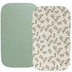 Fadacudan Bassinet Sheets Cotton Muslin-0