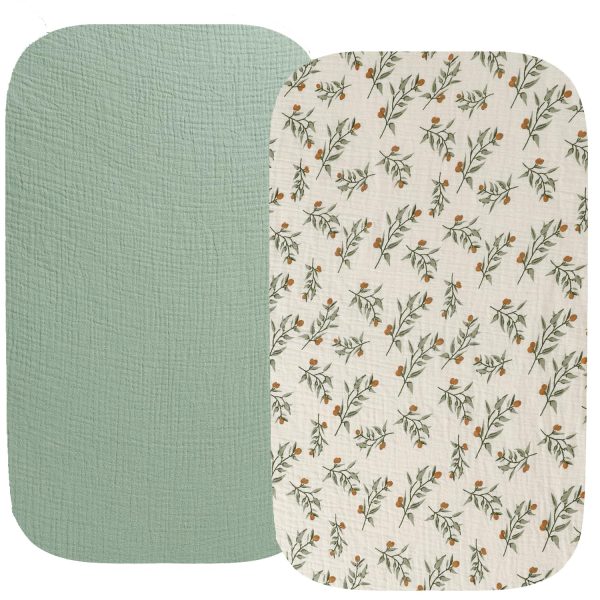 Fadacudan Bassinet Sheets Cotton Muslin-0