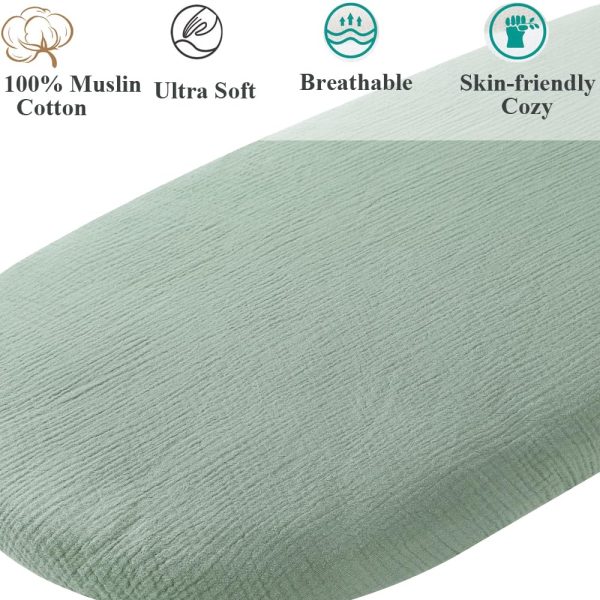 Fadacudan Bassinet Sheets Cotton Muslin-2