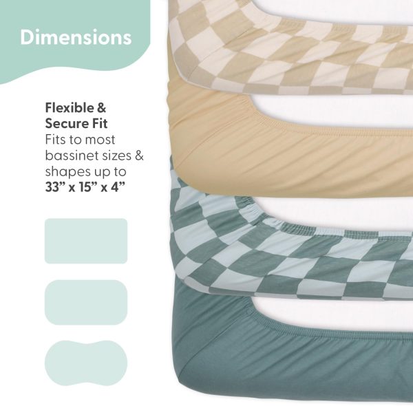 Cotton Bassinet Sheets by The Peanutshell-1