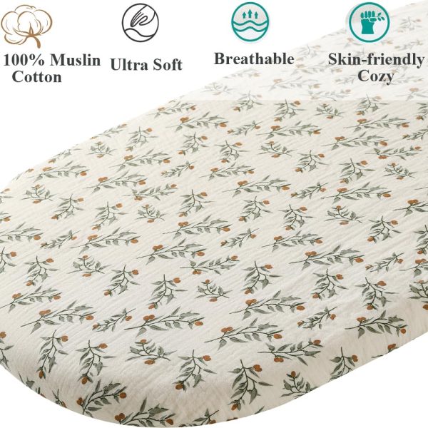 Fadacudan Bassinet Sheets Cotton Muslin-1