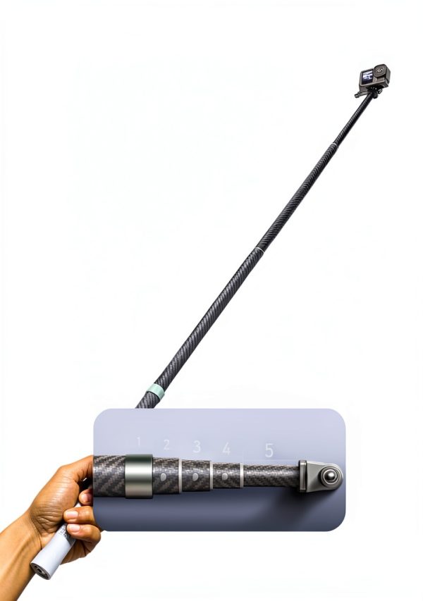 TELESIN Selfie Stick Carbon Fiber Extendable Pole-3