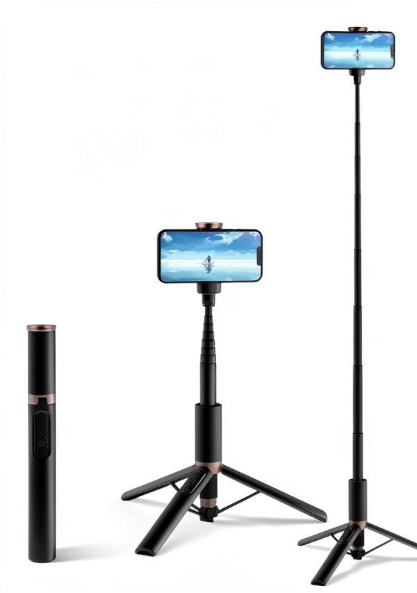 TONEOF 60in Black Phone Tripod Selfie Stick-5