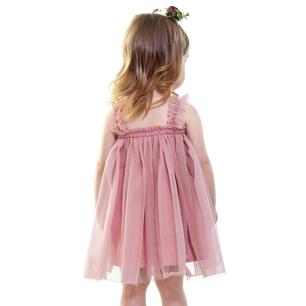 KidsWear First Birthday Girl Dress with Tutu Skirt and Headband-3