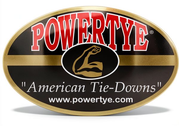 PowerTye Lashing Straps 1in x 4ft Cam Buckle Rubber Pad Black 2 Pack-6