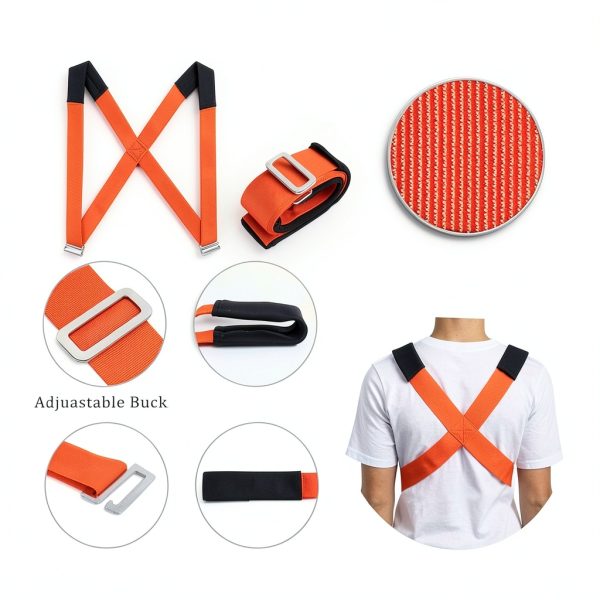 Moving Straps MLMTFI 2 Person Lifting System Orange Medium Adjustable-1