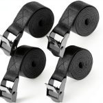 Tie Down Straps DSHTP Heavy Duty Nylon Lashing Straps 3.3ft Black-0