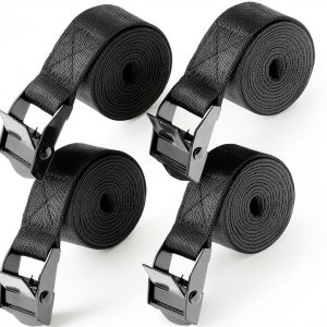 Tie Down Straps DSHTP Heavy Duty Nylon Lashing Straps 3.3ft Black-0