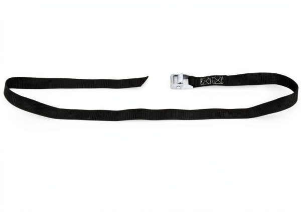 PowerTye Lashing Straps 1in x 4ft Cam Buckle Rubber Pad Black 2 Pack-1