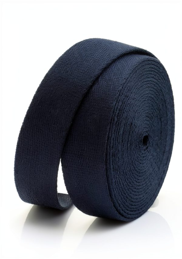 CRAFTMEMORE Heavy Cotton Webbing - Straps for Arts and Crafts, Luxury Bag Strap High Density Webbing (1 1/2 Inch x 5 Yards, Navy)-0