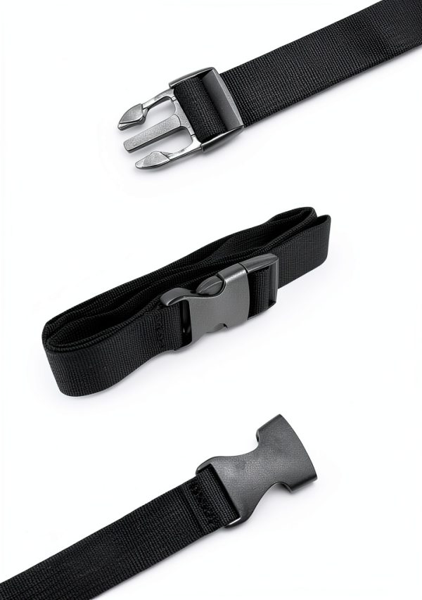 Black Nylon Strap 5Pcs 1" x 47" Buckle Tie-Down Straps by S SYDIEN-7