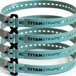 Titan Utility Straps Mini 15" 4-Pack Slate Securing Straps-0