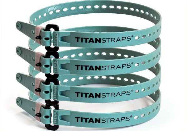 Titan Utility Straps Mini 15" 4-Pack Slate Securing Straps-0