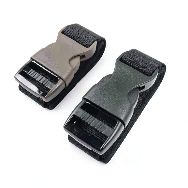Black Nylon Strap 5Pcs 1" x 47" Buckle Tie-Down Straps by S SYDIEN-5