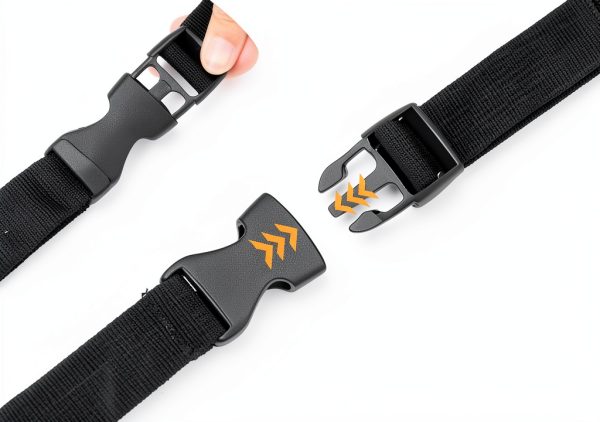 Black Nylon Strap 5Pcs 1" x 47" Buckle Tie-Down Straps by S SYDIEN-2