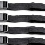 Black Nylon Strap 5Pcs 1" x 47" Buckle Tie-Down Straps by S SYDIEN-0