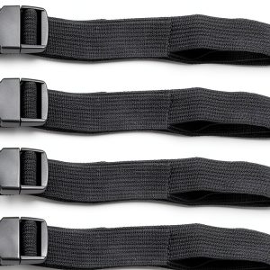 Black Nylon Strap 5Pcs 1" x 47" Buckle Tie-Down Straps by S SYDIEN-0