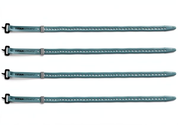 Titan Utility Straps Mini 15" 4-Pack Slate Securing Straps-1